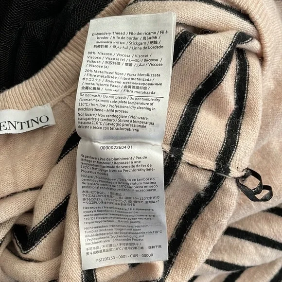 Red Valentino Wool Sweater Black Lace Maxi Dress - Picture 11 of 12